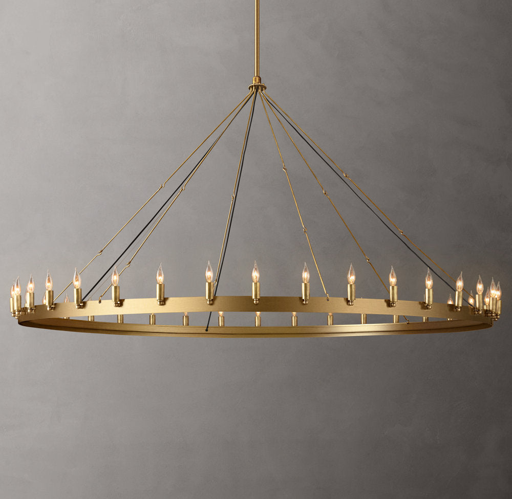 Camino Vintage Candelabra Round Chandelier 73"