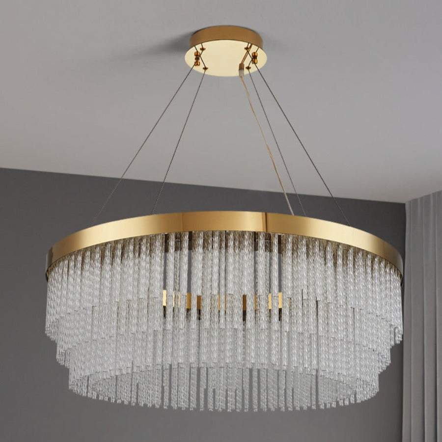 Ivetri Glass Modern Chandelier