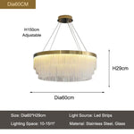 Ivetri Glass Modern Chandelier