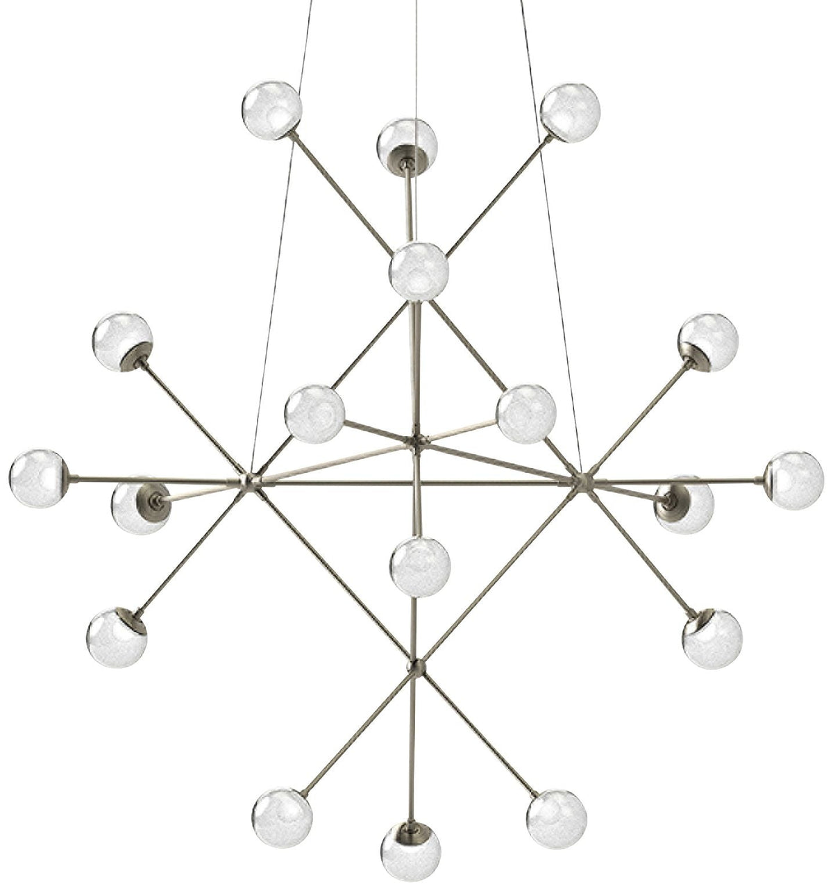 Protonï¿½?40"W Satin Nickel 18-Light LED Pendant Light