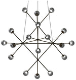 Proton Beta LED Pendant - Polished Black Nickel - Smoke Glass
