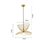 Artistic Double Wire Basket LED Vintage Pendant Lighting Hanging Lamp