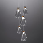 Industrial Teardrop Pendant Light Vintage Glass Metal LED Ceiling Light