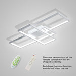 Multi Rectangle Large Flush Mount Ceiling Light with 3 Integrated Tiered Lights