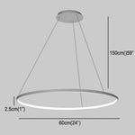 Starto 24'' Acrylic Big Ring Opal Shade Single Pendant Light