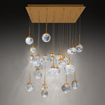 Quest 8"H x 53"W 23-Light Crystal Multi-Light Pendant in Black