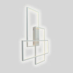 Overlapping Rectangles Aluminum Geometric Style Flush Mount Lighting LED Ceiling Light