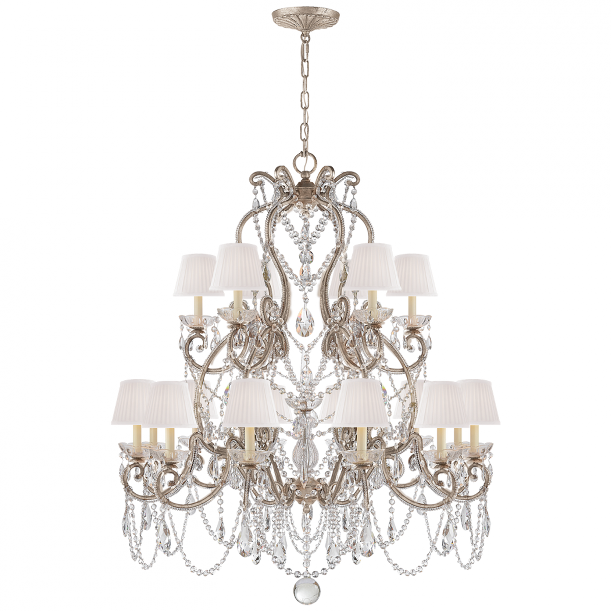 Adrianna Medium Chandelier - Gilded Iron