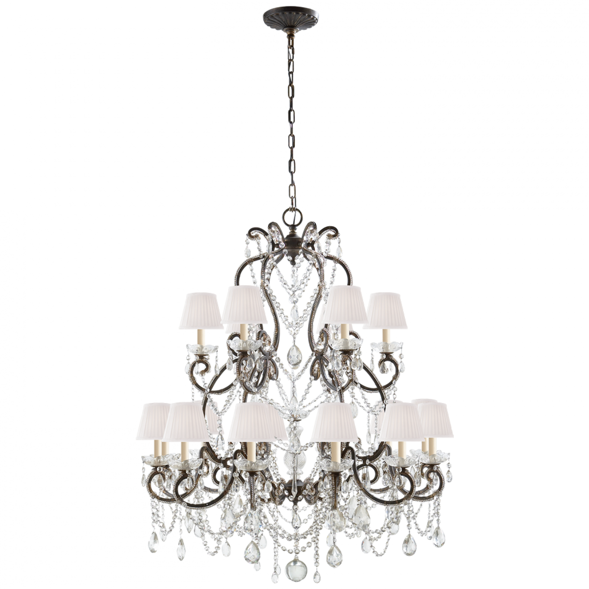 Adrianna Medium Chandelier - Antiqued Gild