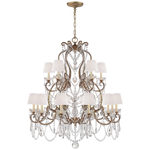 Adrianna Medium Chandelier - Gilded Iron