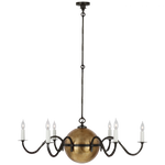 Ancram XL Chandelier - Natural Brass and Aged Iron