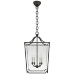 Rivington Medium Eight-Paneled Chandelier - Polished Nickel