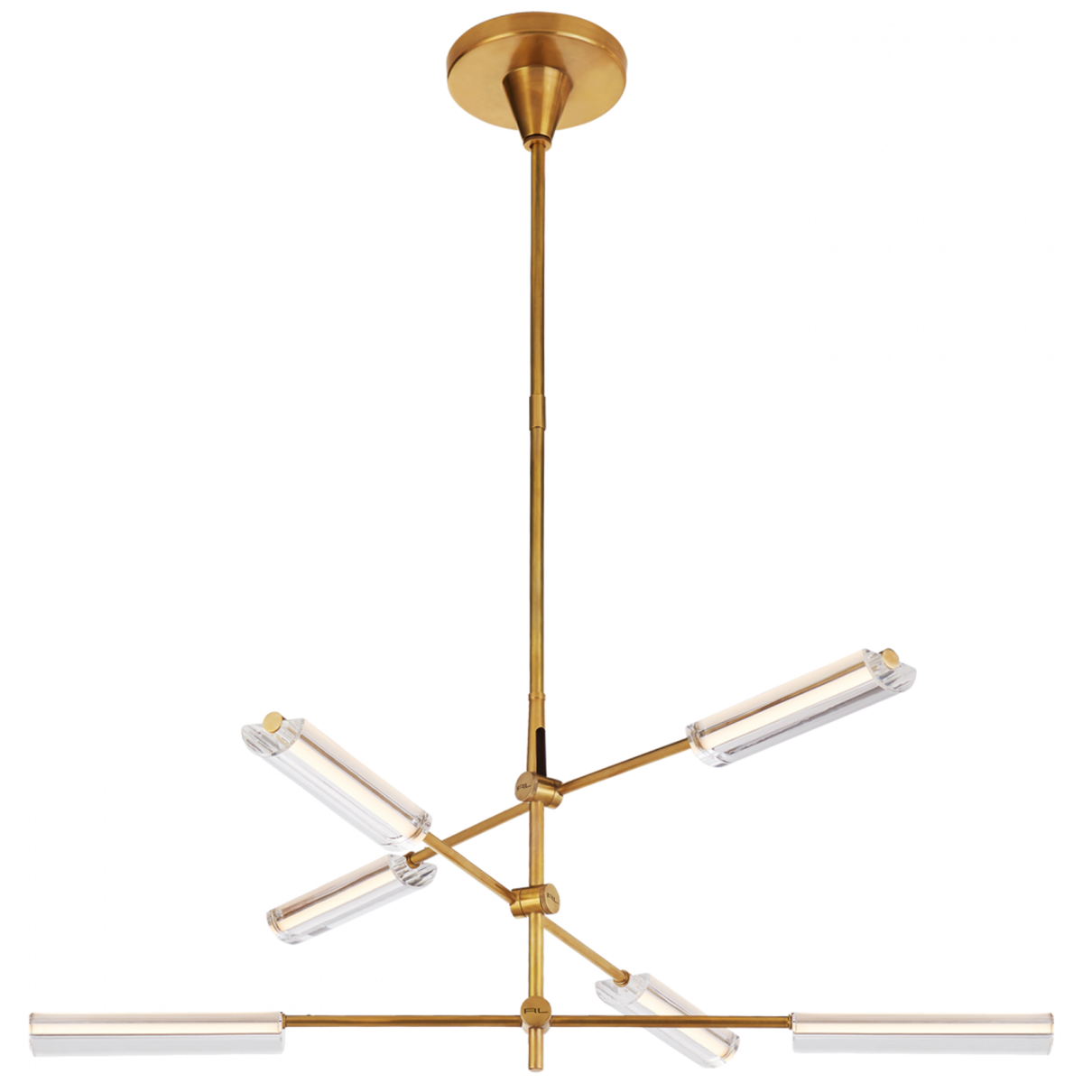 Kayla Small Sculpted Chandelier - Polished Nickel