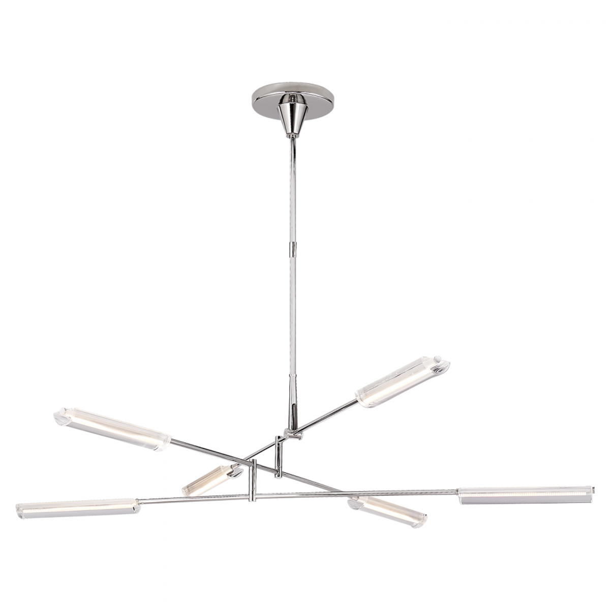 Daley Large Six Light Chandelier - Polished Nickel