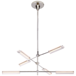 Daley Medium Six Light Chandelier - Natural Brass