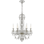 Adrianna Large Chandelier - Antique Silver Leaf