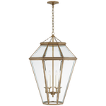 Edmund Large Lantern - Natural Brass