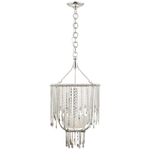 Hailee Medium Sculpted Chandelier - Polished Nickel and Plaster White