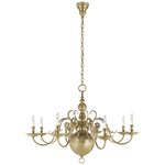 Lillianne Single Tier Chandelier - Natural Brass