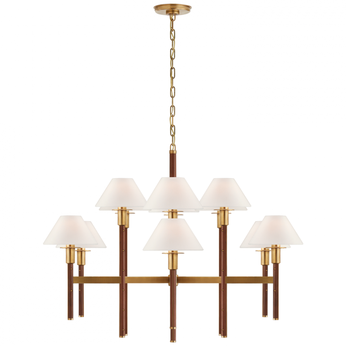 Allen Large Chandelier - Polished Nickel
