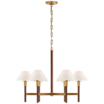 Radford Medium Chandelier - Natural Brass and Natural Rift Oak