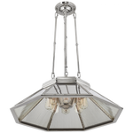 Rivington Medium Eight-Paneled Chandelier - Natural Brass