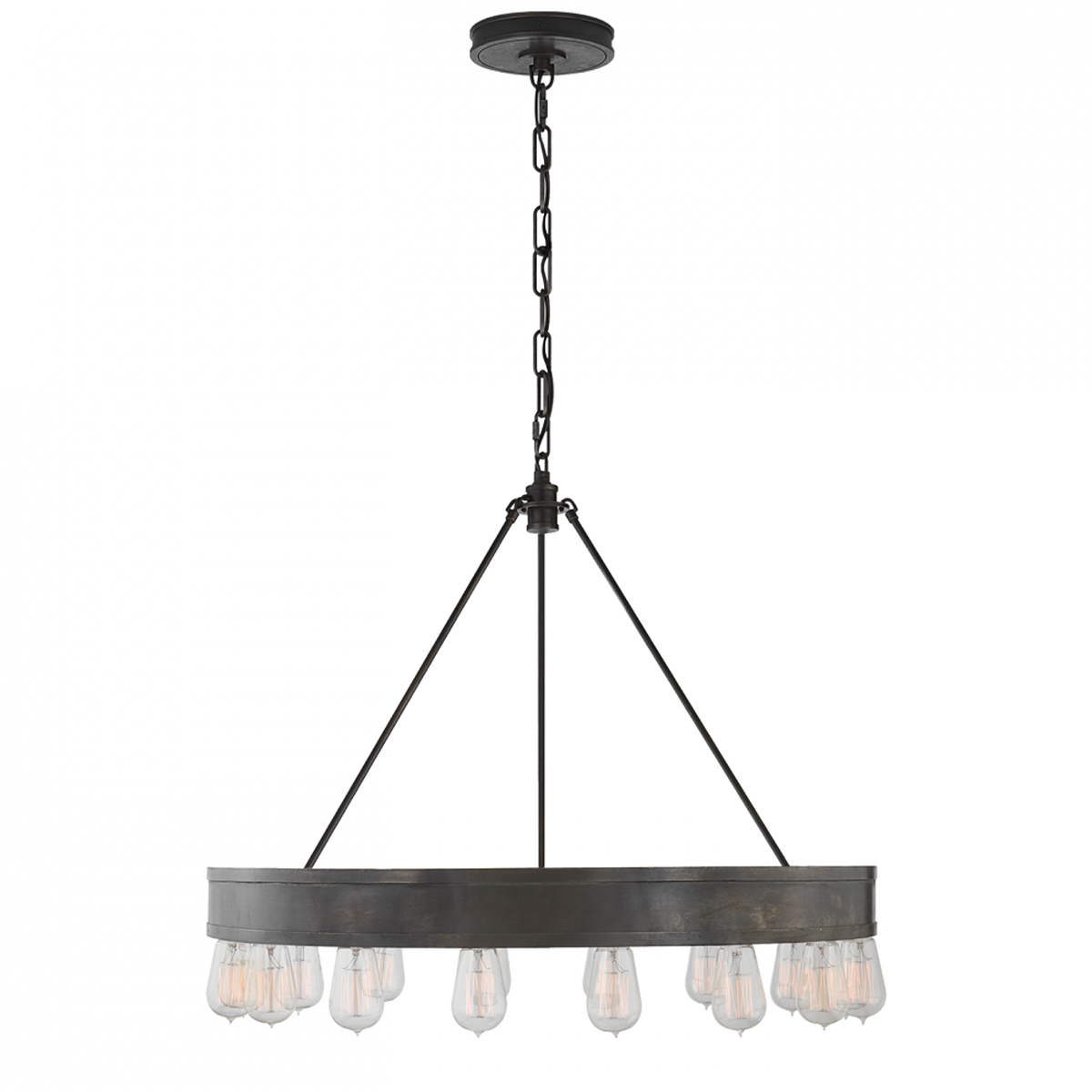 Roark 30" Modular Ring Chandelier - Polished Nickel