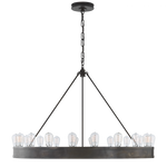 Roark 30" Modular Ring Chandelier - Aged Iron