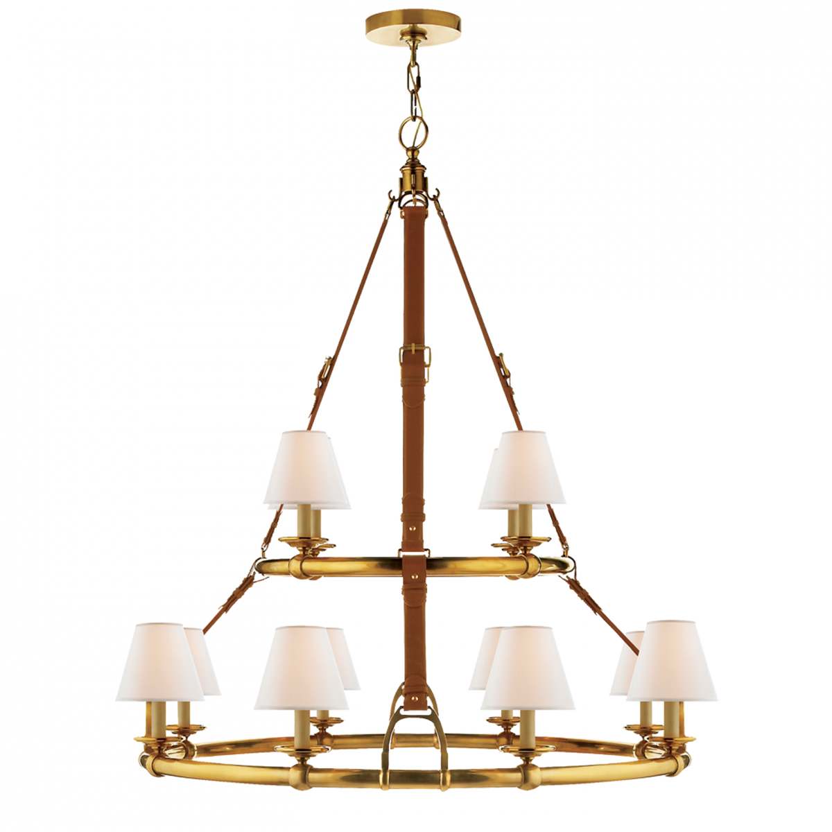 Westbury Double Tier Chandelier - Natural Brass