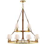 Northport Floor Lantern - Polished Nickel and Teak