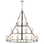Westbury Triple Tier Chandelier - Natural Brass