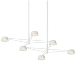 Ray 67.75"W 6-Light Warm Gray Frame Rectangle Chandelier w/ Warm Gray