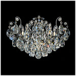 Renaissance 18"H x 26"W 6-Light Crystal Semi-Flush Mount in Black