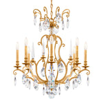 Renaissance Nouveau 31"H x 32"W 8-Light Crystal Chandelier in Hei