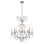 Renaissance Nouveau 31"H x 32"W 8-Lt Crystal Chandelier in Antiqu