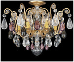 Renaissance Rock Crystal 16"H x 20"W 6-Light Semi-Flush in Heirlo
