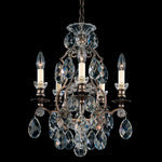 Renaissance Chandelier, 5-Light, French Gold, Clear Swarovski Crystal, 14.5"W (3769-26S 1HZRLT)