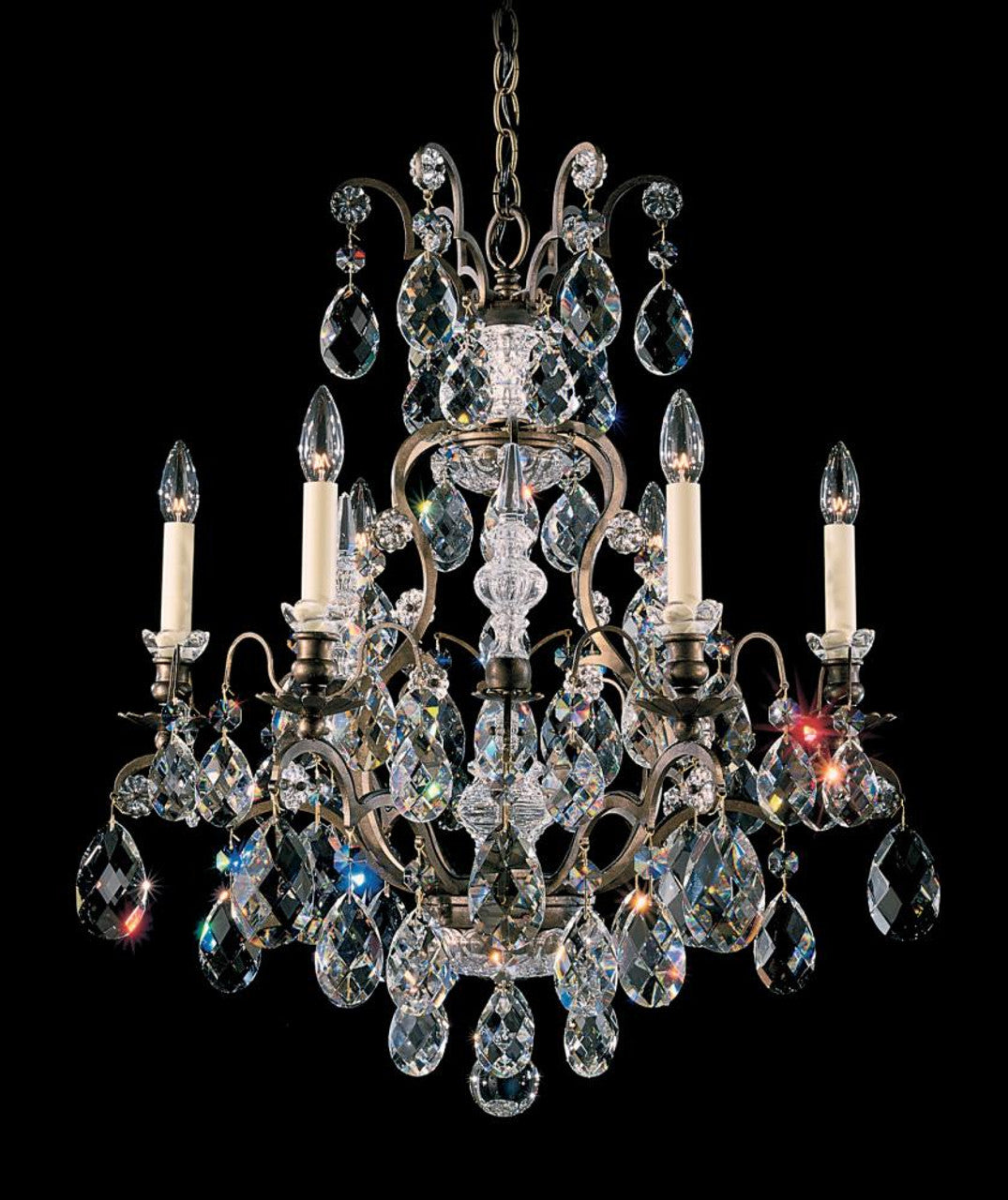 Arlington Chandelier, 25-Light, Silver, Clear Heritage Crystal, 44.5"W (1310-40H MVLXX)
