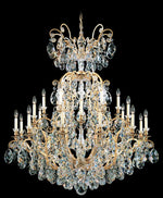 Renaissance Chandelier, 25-Light, Heirloom Gold, Clear Heritage Crystal, 45"W (3774-22 1L0F7)