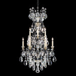 Renaissance Chandelier, 10-Light, Black, Clear Swarovski Crystal, 21"W (3780-51S 1HZRMN)