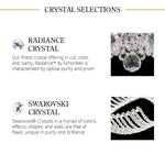 Rivendell 10.5"H x 15"W 5-Light Crystal Semi-Flush Mount in Heirl