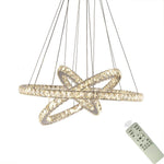 Interwoven Geometrical Circle Crystal Chandeliers for Living Room