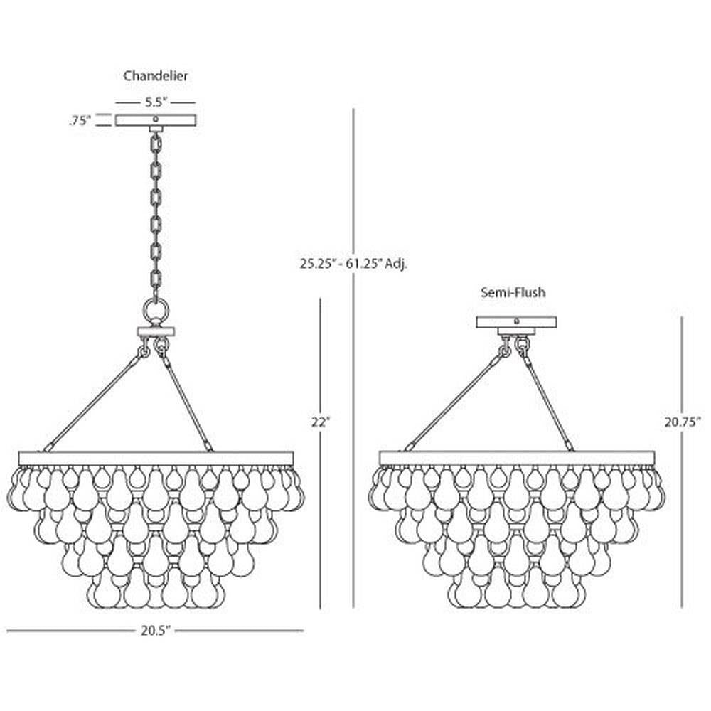 Robert Abbey Lighting - 1000 - Bling 4-Light Chandelier 20.5 Inches Wide and 22 Inches Tall