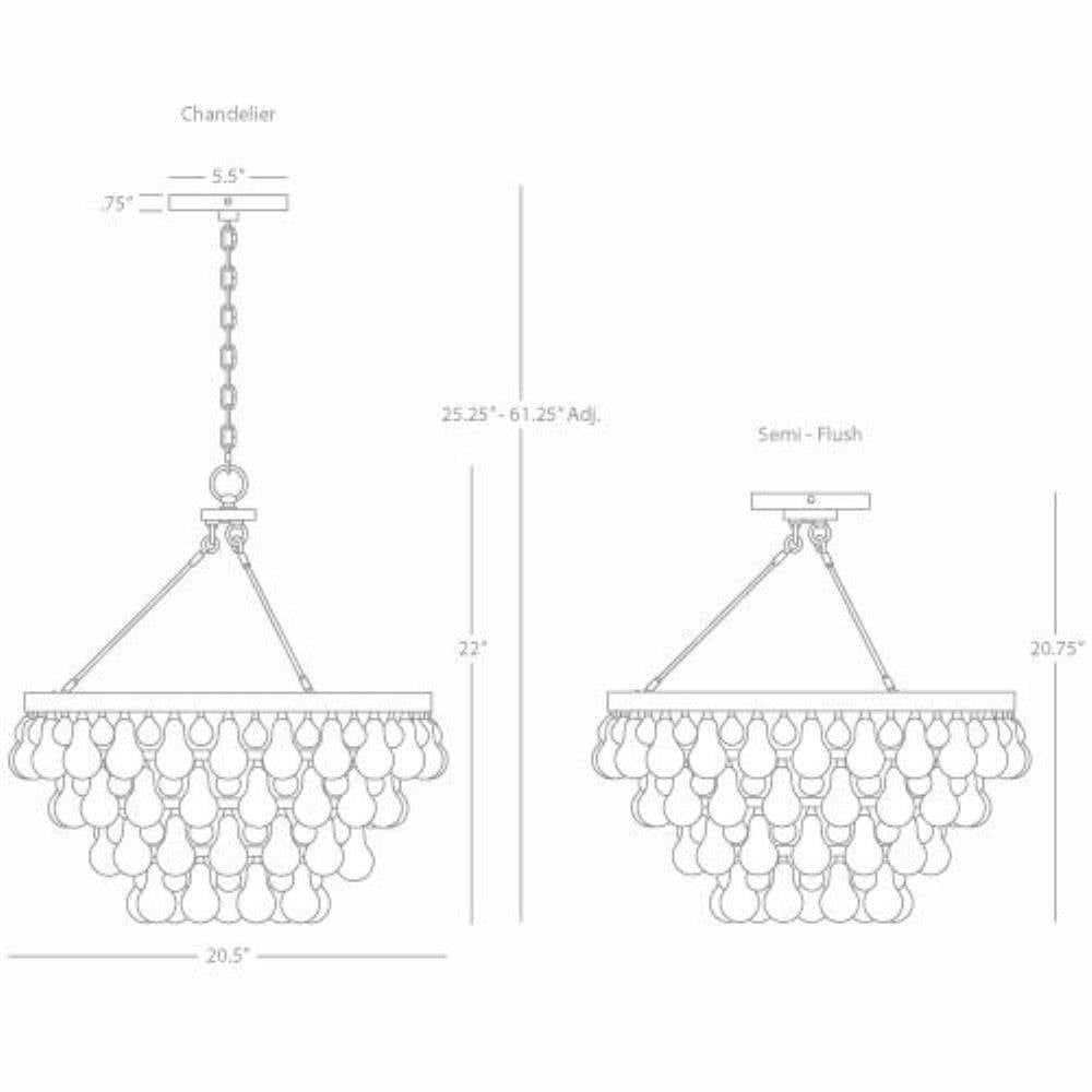 Robert Abbey Lighting - 1000 - Bling 4-Light Chandelier 20.5 Inches Wide and 22 Inches Tall