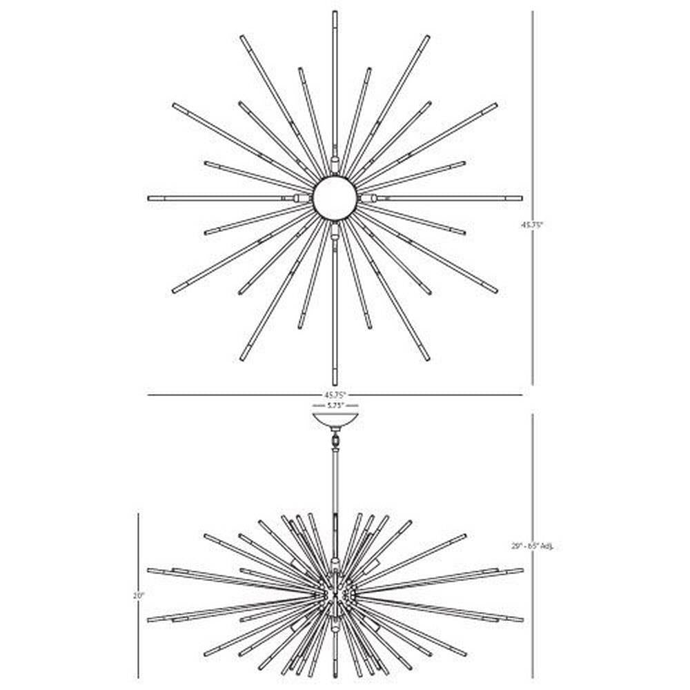Robert Abbey Lighting - 1200 - Andromeda 8-Light Chandelier 45.75 Inches Wide and 20 Inches Tall