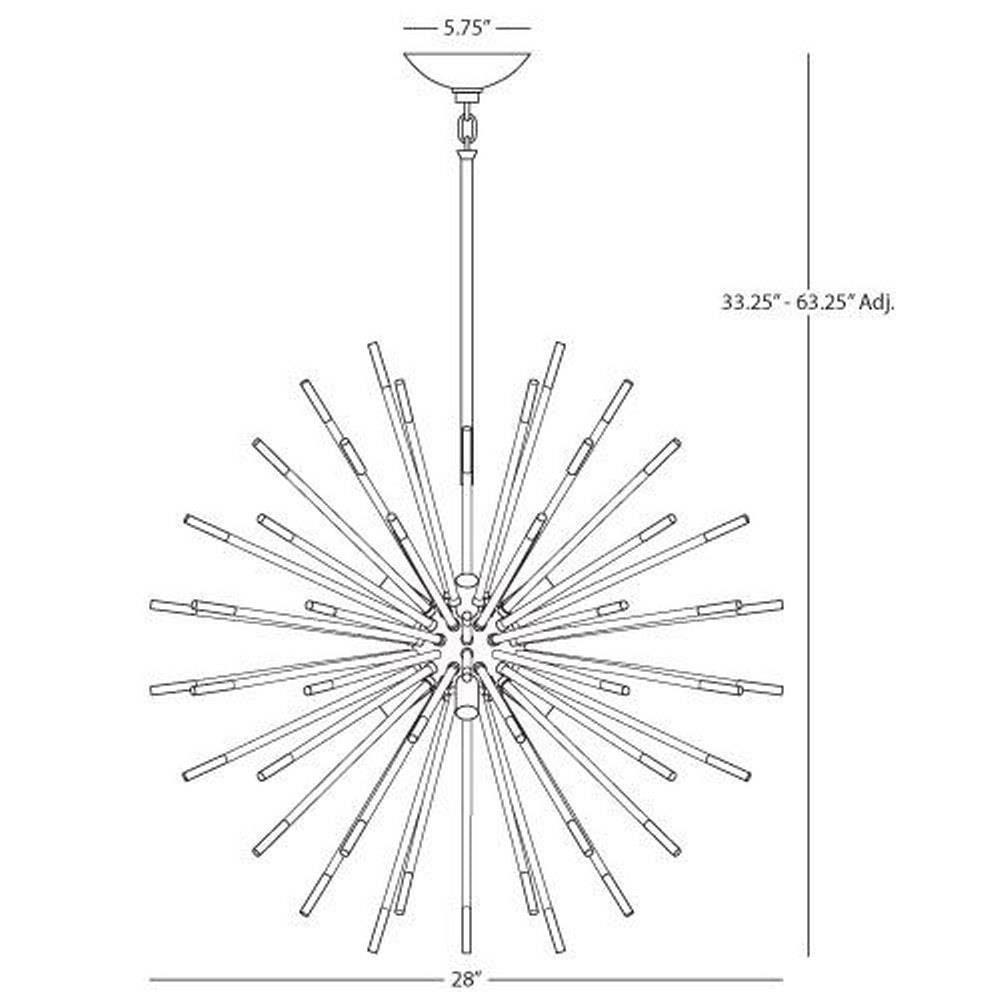 Robert Abbey Lighting - 166 - Andromeda 8-Light Chandelier 28 Inches Wide and 28 Inches Tall