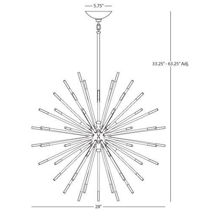 Robert Abbey Lighting - 166 - Andromeda 8-Light Chandelier 28 Inches Wide and 28 Inches Tall