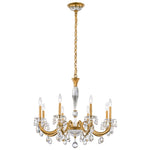 San Marco 26.8"H x 32.3"W 8-Lt Crystal Chandelier in Hrlm Gold