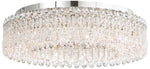 Sarella 7.5"H x 24"W 12-Light Crystal Flush Mount in White