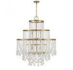 Luna Chandelier, 15-Light, Warm Brass, 45"W (1-1868-15-322 ALVNW)